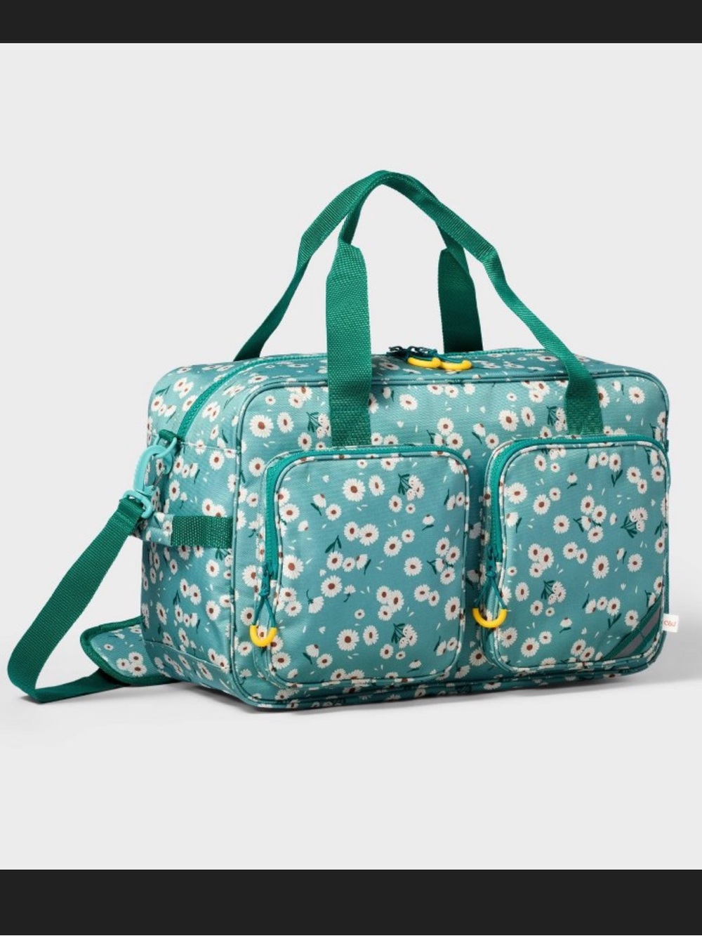Cat & Jack Kids Daisy Weekender Duffel Bag - Green NWT